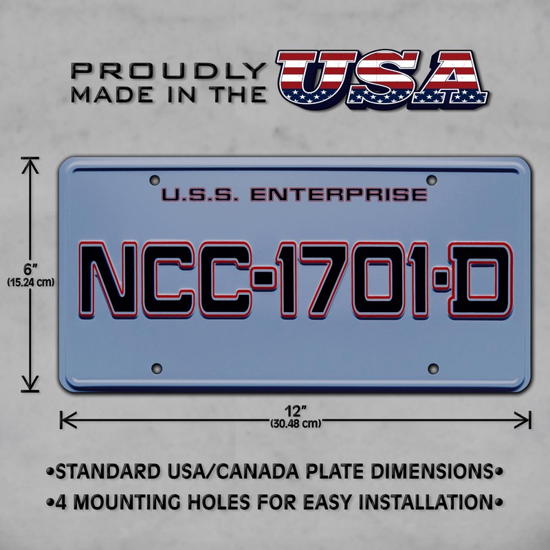 Star Trek: The Next Generation | NCC-1701-D | Metal Stamped