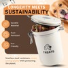 Geyecete dog treat jar dog treat container with spoon stainless