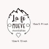 1step2dream Motivational Spanish Car Decal - La Fe Mueve Montañas