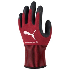 Puma Working Gloves PG-1360 Radial Grip Soft, Natural Rubber, Large, Red