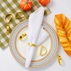 Worthyeah 16Pcs Metal Gold Napkin Rings Set, Stainless Steel Bright