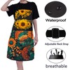 CMNIM Sunflower Apron for Gardening, Cooking, Kitchen, Chef, Baking -