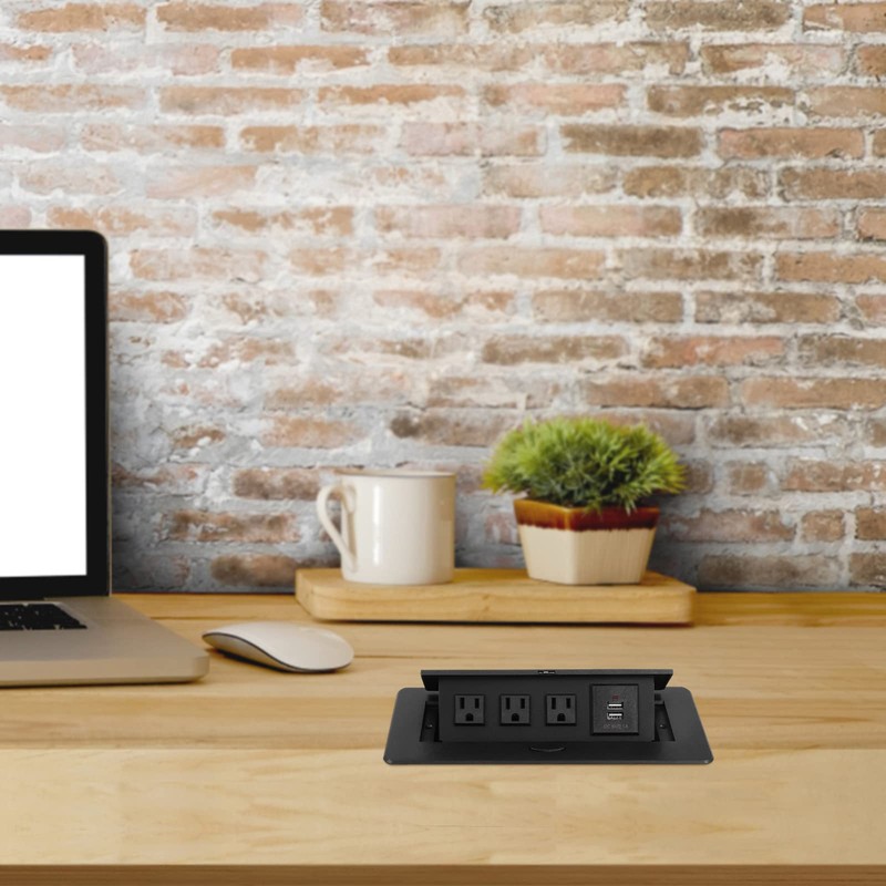 Pop Up Outlet for Countertop, Desktop Pop Up Socket with