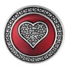 Ginger Snaps Red Enamel Hematite Heart SN01-23 (Standard Size) Interchangeable