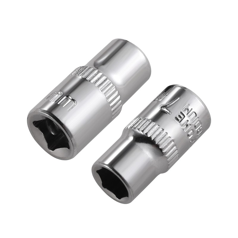 4-Piece 7mm Socket Set, 1/4-Inch Drive, 6-Point, Deep *2 &