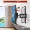 SJBRWN Full Motion TV Wall Mount for 26-65 Inch Flat