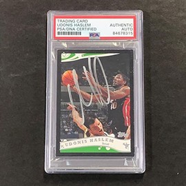 2005 Topps #125 Udonis Haslem Signed Card AUTO PSA Slabbed Heat - Basketball Slabbed Rookie Cards