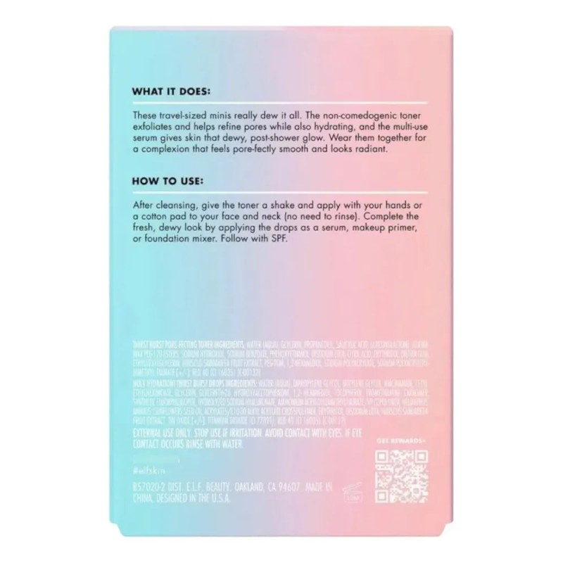 E.l.f. Skin Burst Dew-o (set De Minis De Cuidado De