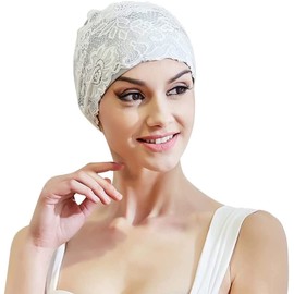 Swim Cap, Women's, Swimming Cap, Lace, PU, Floral Pattern, For Adults, Loose, Pool, Beach, Hot Springs, Swimming Cap, Summer, Fashionable