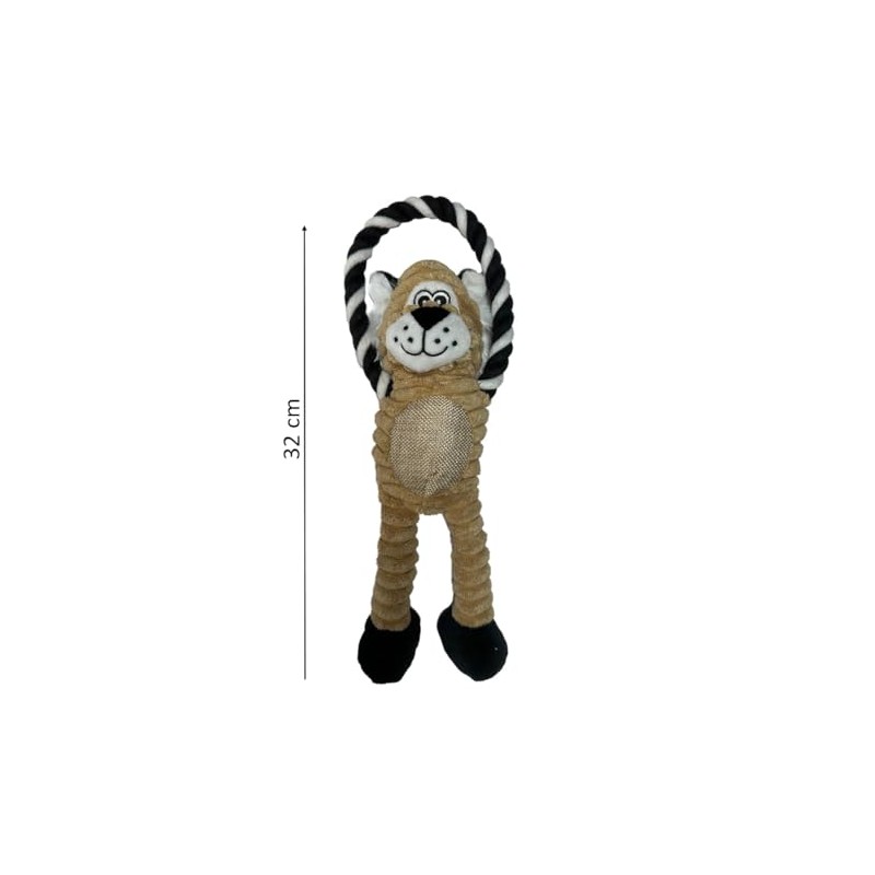 FSGPets Soft Plush Squeaky Lion Dog Toy, Interactive Puppy Training,