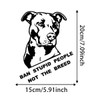 2PCS 5.91"x7.87" Ban Stupid People Not Breed Pitbull Car Bumper