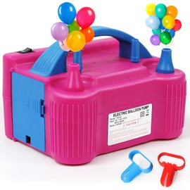 keebapoo Portable Balloon Pump Electric, KEEBAPOO Air Blower Dual Nozzle Balloon Inflator for Party Decoration and Event