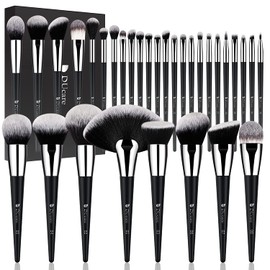 DUcare Professional Makeup Brush Set, 32 Pieces, Makeup Brush Set, Premium Synthetic Kabuki Foundation Blending Makeup Brush Set, Concealer, Eyeshadow, Make Up Brush Gifts for Women, Black
