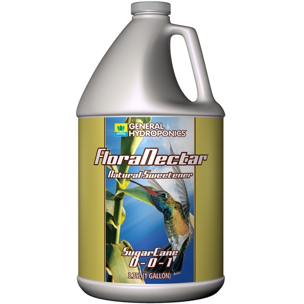 General Hydroponics GH1743 FloraNectar Sugarcane, Formulated with Minerals & Natural, Contains A Mix of Magnesium, Molasses, & Potassium Sulfate, 0-0-1 NPK, 1 Gallon