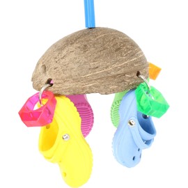 Bonka Bird Toys 1784 Coco Sandal Colorful Natural Chew Pull Hanging Parrot African Grey Cockatoo Cockatiel Parrotlet