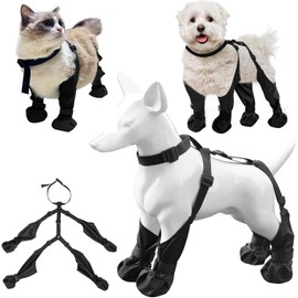 Taicols Dog Sling Boots, Outdoor Walking Dog Boots, Snow and Rain Resistant Dog Boots, Canadian Dog Winnie Sling Boots, Sling Dog Boots, Comfortable and Warm Dog Paw Boots, Leggings (M)