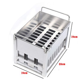 30Pcs Stainless Steel Ice Cream Stick Mold Fast Freezing 115ml Popsicles Maker Molds Capacity Each with Square Edge Popsicle Maker Metal Popsicle Mold for Homemade and Commercial Use