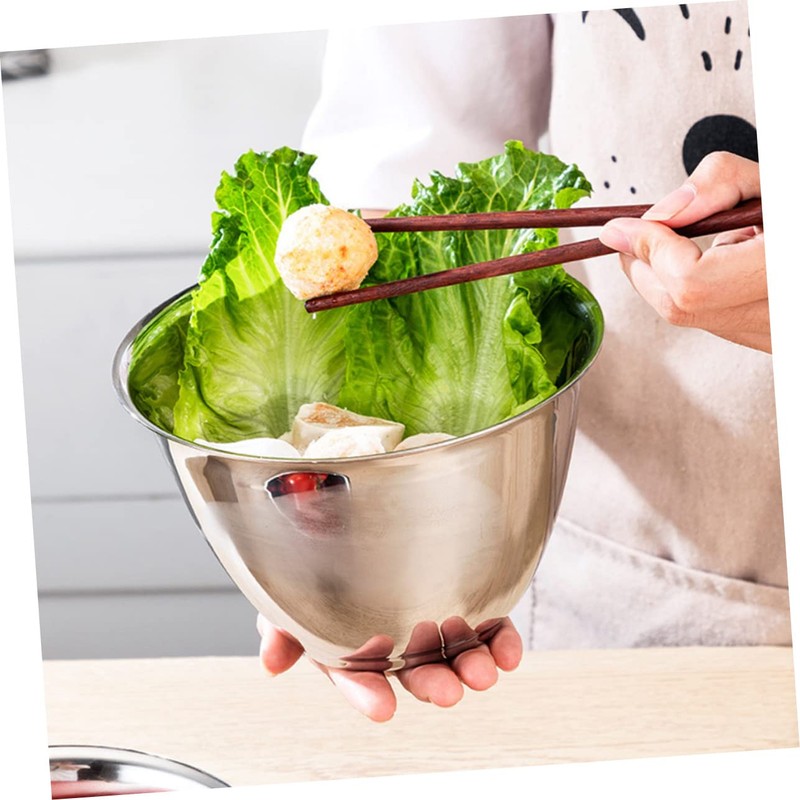 Zerodeko Stainless Steel Angled Vegetable Bowl Modern Buffet Serving Bowl