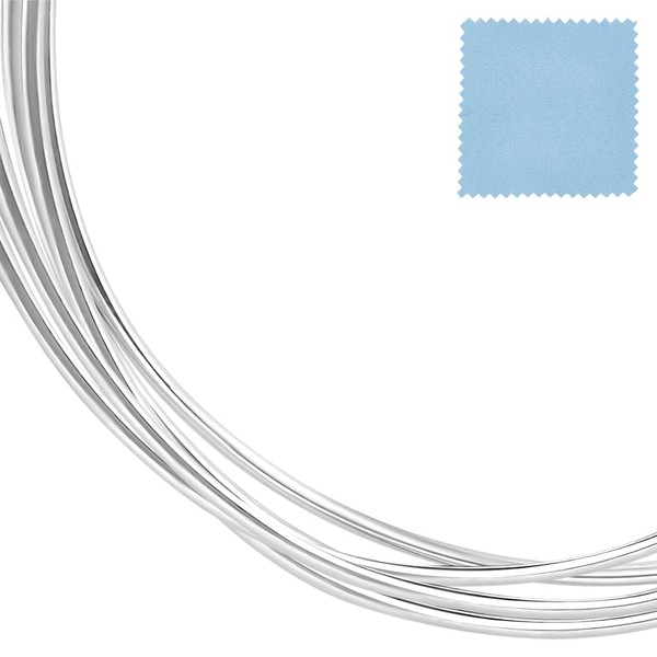 Beebeecraft 22 Gauge/0.4mm Absolut Weicher 925 Mm Sterlingsilberdraht Runder Basteldraht
