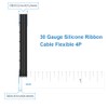 BNTECHGO 30 Gauge Silicone Ribbon Cable Flexible 4P Black 10