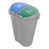 DecoHome Bote De Basura 2 Compartimentos Organicos Reciclables 50lts