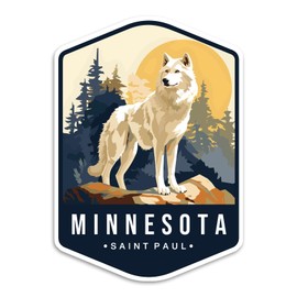 Saint Paul, Minnesota State Travel Sticker Sticker Decal Notebook Car Laptop 4"x5.5" (Color)