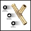 Hihaha Car 5/16" 8mm Brass Barb Hose Fitting Tee T