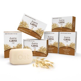 Grisi Oat Soap Cleansing Balancing Soap with Natural Oat Assists in Balancing your Skin and Moisturizing it Delicate, 6-Pack of 3.5 Oz Each Soap, 6 Soaps