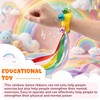 12 Pcs Rainbow Dance Ribbons for Kids with Bells Elastic