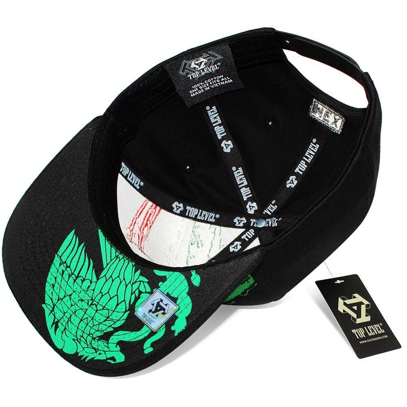 4350 District Men's Adjustable Cotton Snapback Cap (N21MEX94MG BLKBLK B2206)