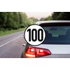 tradercat Car Sticker for Trailers, Motorhome, Truck, Bus 100 km/h,