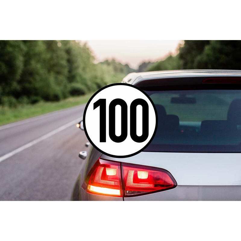 tradercat Car Sticker for Trailers, Motorhome, Truck, Bus 100 km/h,