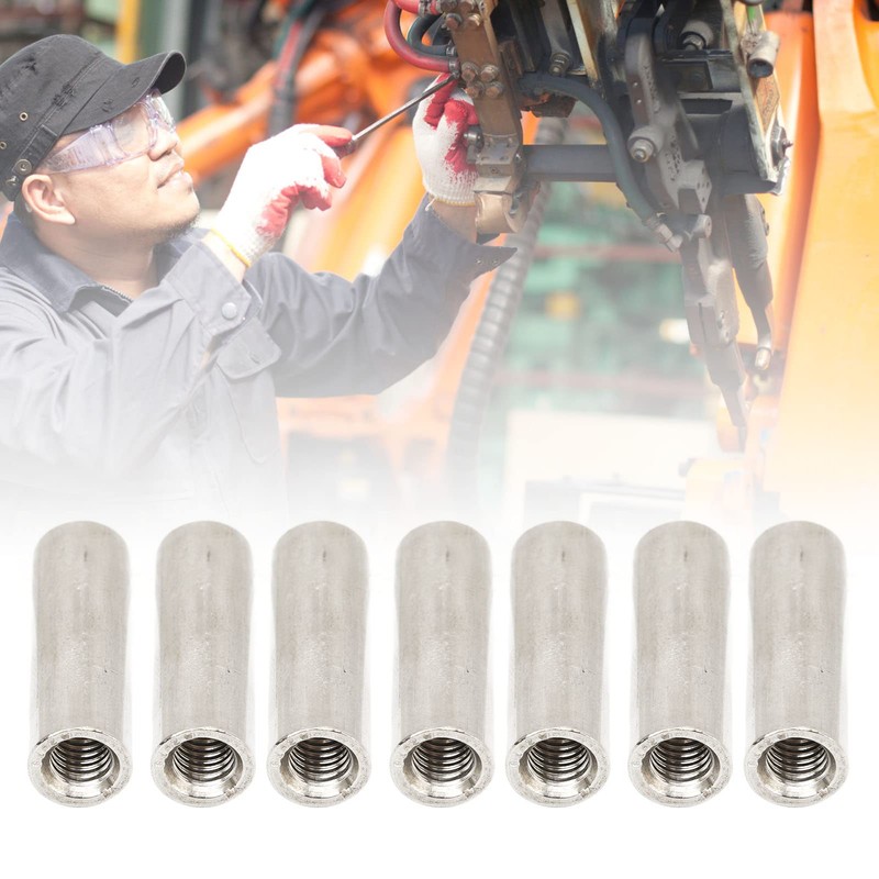 20Pcs M5 Thread Coupling Nut Kit Stainless Steel Round Sleeve