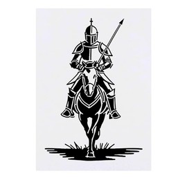 Azeeda 'Montiert Ritter' Temporäres Tattoo - Hautfreundlicher & Ungiftiger Abziehbild · Wasserfest (TO00067603)