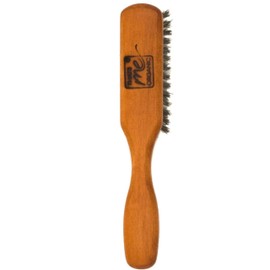 Thats me organic Professional Hair & Beard Brush "Mini" - Pear Wood & Boar Bristles - Pig Bristle Hair Brush for Handbag & On the Go - Ideal for Beard, Thick & Soft Hair