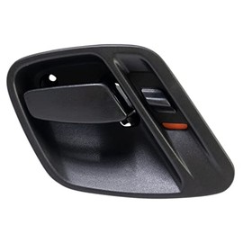 TRQ Driver Side Interior Door Handle Black Housing With Black Lever Compatible with 1999-2004 Jeep Grand Cherokee
