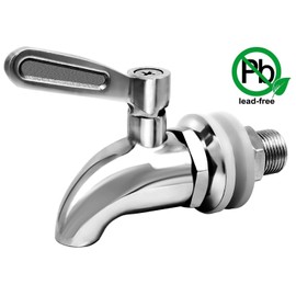 DOZYANT Updated More Durable Beverage Dispenser Replacement Spigot,Stainless Steel Polished Finished, Water Dispenser Replacement Faucet, fits Berkey and Other Gravity Filter Systems as Well