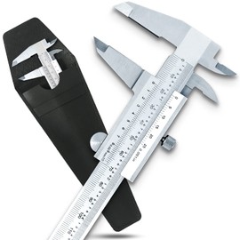 w-mtools Vernier Calliper Analogue, 150 mm, Made of Stainless Steel with High Measuring Accuracy (DIN862) - 0.02 mm Reading with Depth Measurement, Internal Measurement, External Measurement