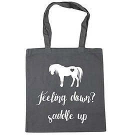Hippowarehouse Feeling down? Saddle Up Tote Shopping Gym Beach Bag 42cm x38cm, 10 litres