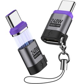 SIKAI CASE Magnetic USB C Converter Adapter, I-Shaped [2024 Launch, 240 W, Supports PD Rapid Charging, No Interference] 0.9 x 0.5 inch (2.2 x 1.2 cm), Ultra Small, Detachable Magnetic Type C Adapter