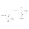 OFFO Shower Arm with Flange, 12 in Oil Rubbed Bronze