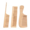 6pcs Bamboo Hair Comb Set for Barber Anti Static Heat