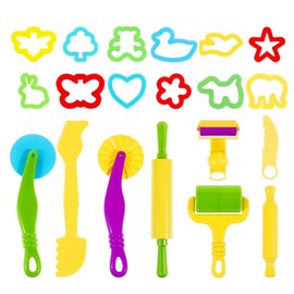 YFFSFDC Noodle Tool, DIY Handmade Tools, Dough Dough Tool Kit, Cute, Assorted Shapes, Set of 20, Random Colors