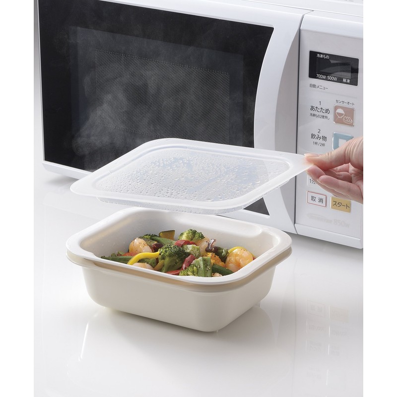 Richell Rectangular Colander & Vat, With Lid