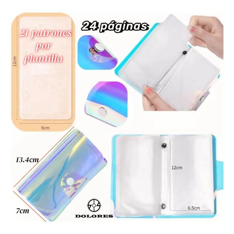 Estampas Sello Uñas: 9 Plantillas+sello+raspador+bolsa Láser