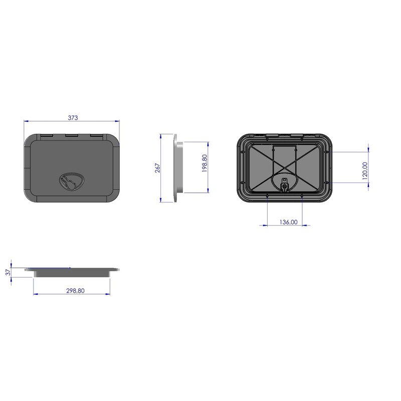 Tr.Em. Door Walk Covered Holes Impermeabile 270X375 Mm White Nautical