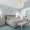 VILUXY Drum Fabric Pendant Light Farmhouse White Chandelier Double Drum