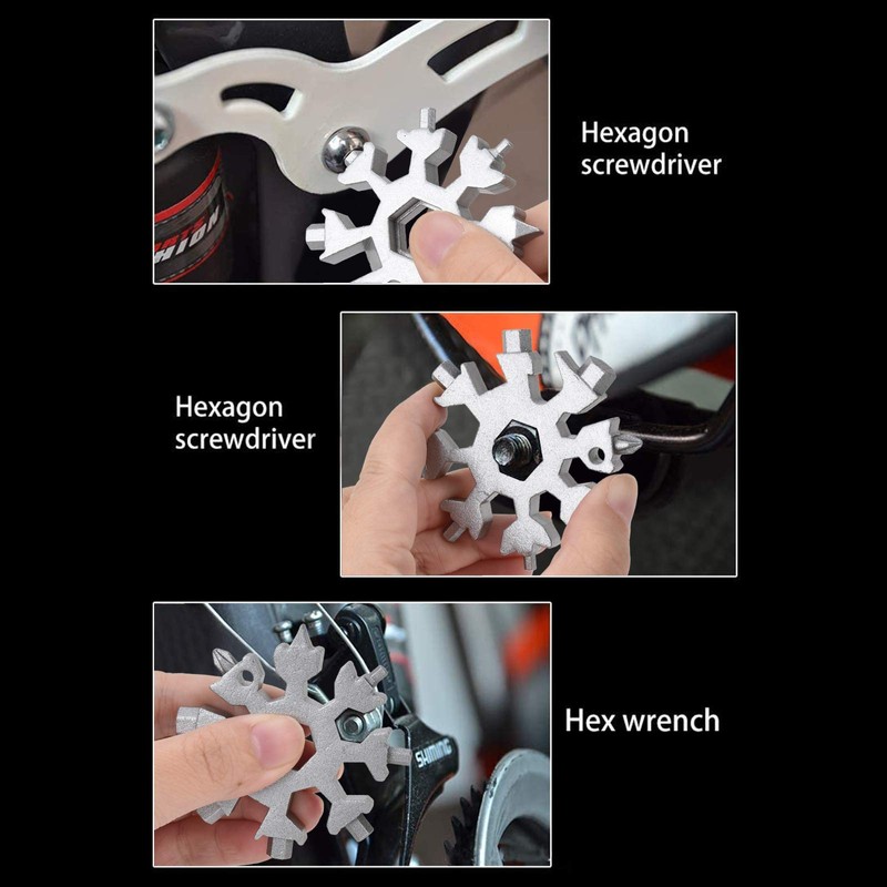 Linkbro 18-in-1 Snowflake Multi Tool Stainless Steel Portable Steel Multi-Tool