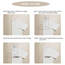 KINGRIA Tshirt Ruler Guide for Vinyl Alignment Acrylic Left Chest Logo Placement Tool Craft Sewing Ruler Accessories for Embroidery Heat Press Printing