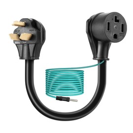 Ufixed 3 Prong to 4 Prong Dryer Adapter, NEMA 10-30P to 14-30R, 220V 2FT Dryer Plug Adapter for New Dryer in Older Home with Safety Ground Wire